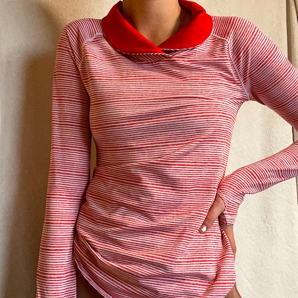 Red/white striped long sleeve